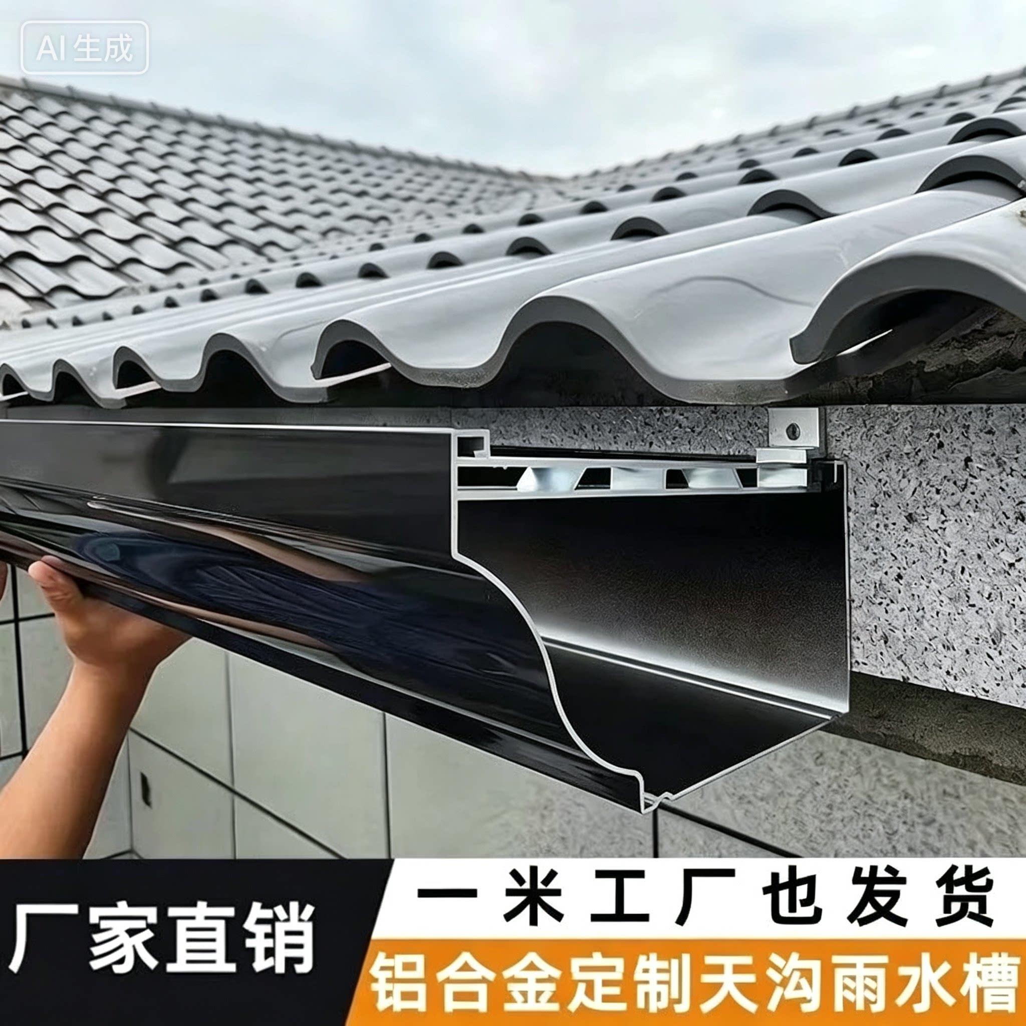 铝合金天沟雨水槽檐沟温室天沟屋簷方雨水管落水槽排水管排水槽