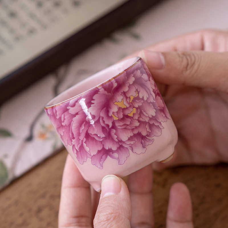 粉色汝窑牡丹三足线香插陶瓷香炉家用香座香熏炉家用室内茶具配件,餐饮具,茶具礼盒,淘宝优惠券,粉丝福利购,淘宝优惠卷