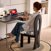 椅子设计师人鱼椅复古实木餐桌寂风靠背椅化妆中古家用北欧法式 侘