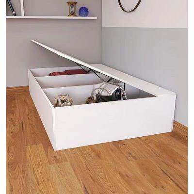 9C实木高箱床板式气压沙发床1米一体家用单人榻榻米卧室储物床定