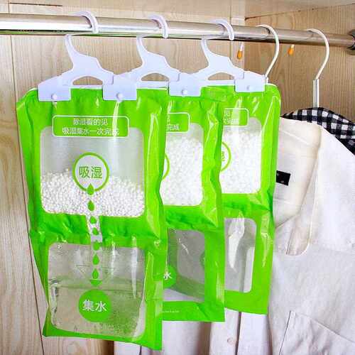 Home Hanging Wardrobe Dehumidifier Bag, Indoor Moisture Abso