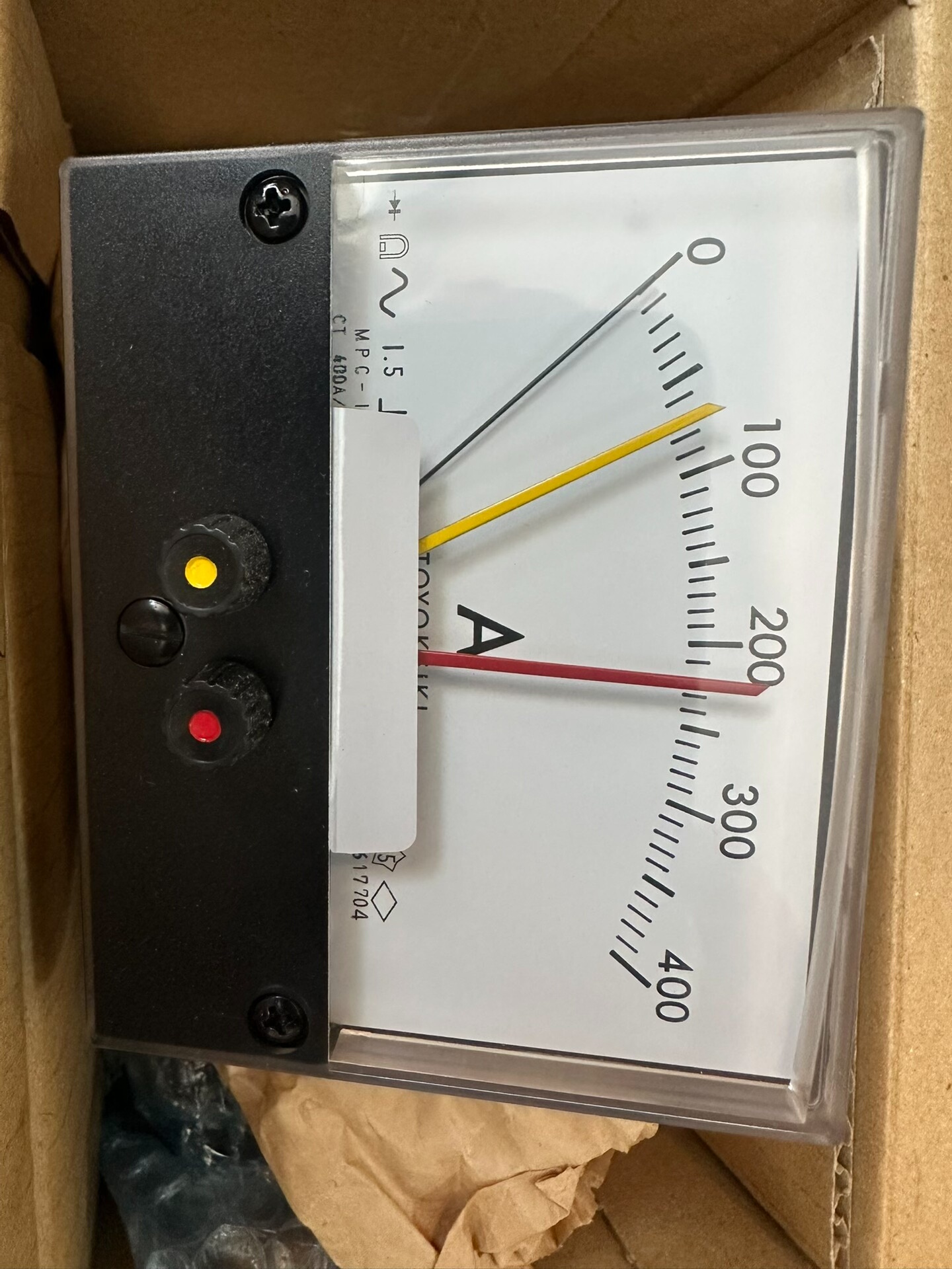 日本东洋toyo keiki 0-400A电流表，400/5