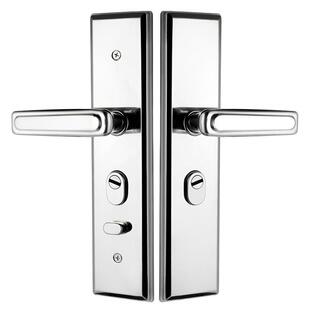 不锈钢入户防盗门锁全套装家用通用型木铁大门锁具门把手面板手柄