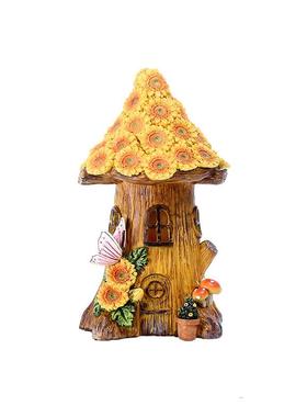 向日葵树屋太阳能灯装饰摆件户外花园庭院家居阳台房子装饰品