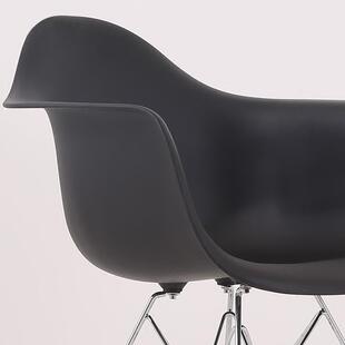 北欧中古风餐椅家用椅卧梳妆凳靠室背透简约现代休闲明网OW111D红