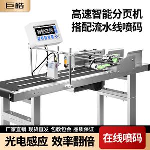 全自动智能纸盒分页机包装袋高清喷码机塑料袋打码机打生产日期