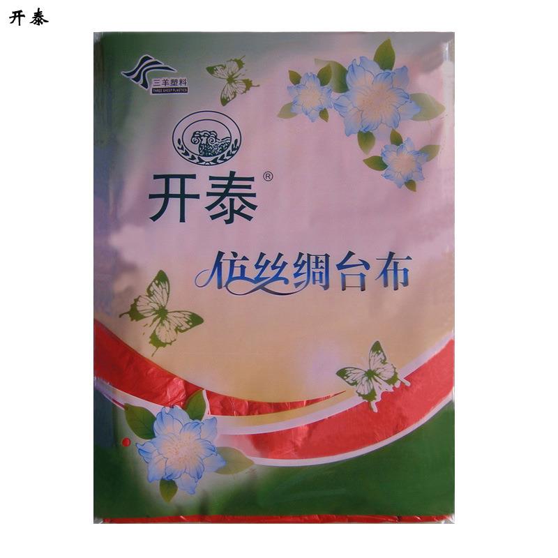 [整件]仿丝绸一次性塑料餐台布一次性桌布红白二色多规格