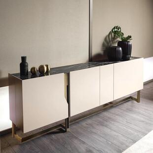 地柜 储物柜高款 意式 极简岩板电视柜现代简约轻奢风客厅时尚