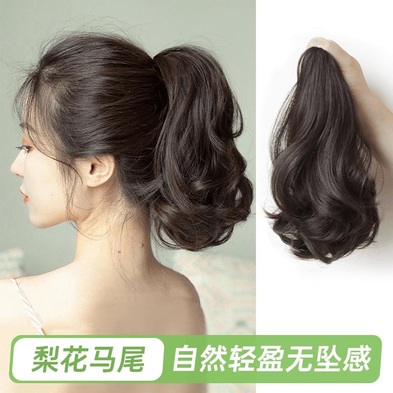 夹可可西光马温柔假发梨花短长长发自然发哑女新款抓造型卷气质