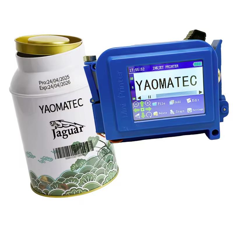 Yaomatec小型喷码机生产日期批号logo打码机纸箱塑料金属瓶盖喷码