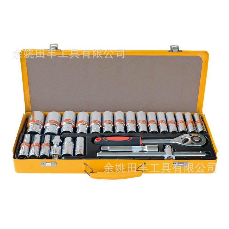 TF-7021 24件套长套筒组套 24PC铁盒套装工具
