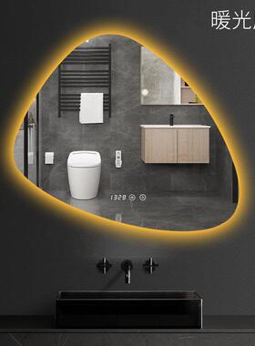 e异形不浴室镜化妆镜异形防雾ld规智能浴68262室镜梳妆镜则卫生间灯镜