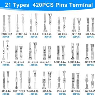 3.5mm 汽车连接器插针配件公母接插件压接端子 跨境420PCS