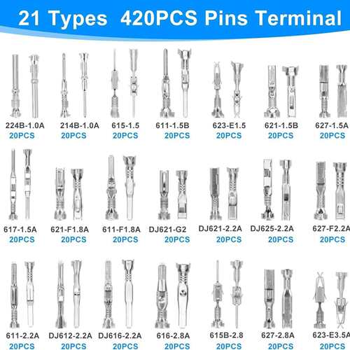 跨境420PCS 1-3.5mm 汽车连接器插针配件公母接插件压接端子