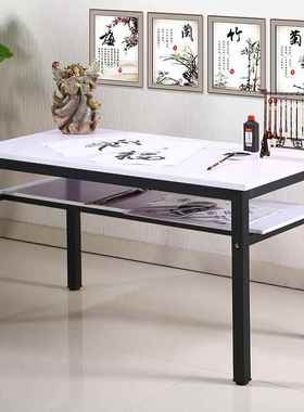 【折扣价】22L2801书法桌家用绘画桌写毛笔字书法专用桌双层电脑