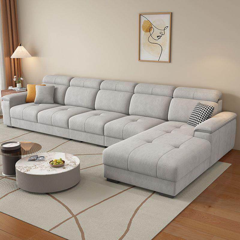 奶油风布艺沙发现代简约客厅小户型麻布沙发科技布免洗可拆洗贵妃