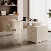 奶692油高级岩板书学生风脑家用书房写字台现代简约卧桌室办公桌