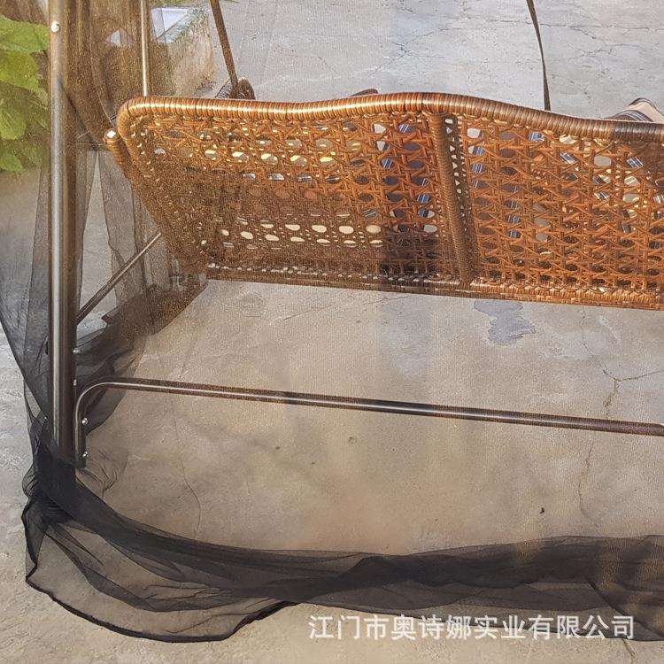 跨境户外蚊帐秋千室外庭院摇椅铁艺吊椅阳台千秋椅花园遮光蚊帐