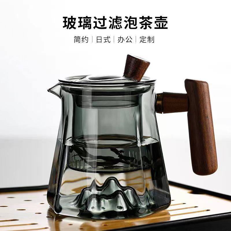 加厚耐热玻璃茶壶烟灰色泡茶壶电陶炉家用煮茶壶茶水分离观山茶壶,餐饮具,茶壶,淘宝优惠券,粉丝福利购,淘宝优惠卷