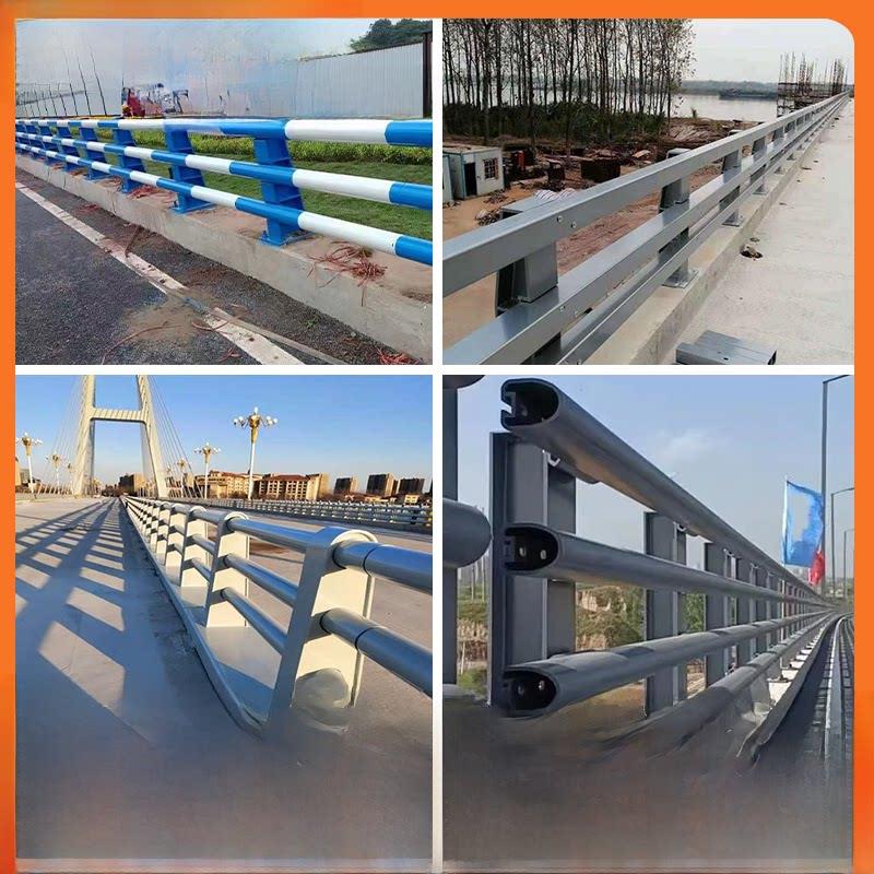 桥梁防撞护栏人行道天桥河道景观灯光高速公路隔离栏杆立柱定做
