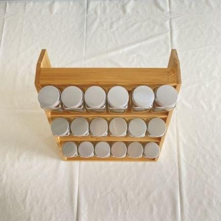 现货竹纳制房18格调NZ489面料架带调味瓶盖子桌置物架厨收实木展