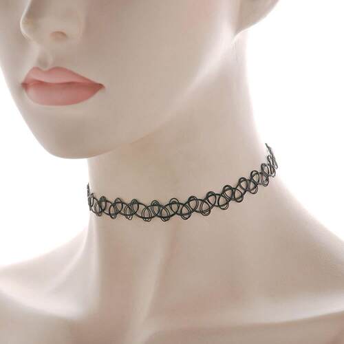 12pcs/lot Hot Sell Vintage Hippy Stretch Tattoo Choker Neckl