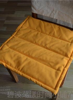 高档简约款纯棉黄色波纹办薄公座垫沙发椅子垫室坐垫凳汽子车垫子