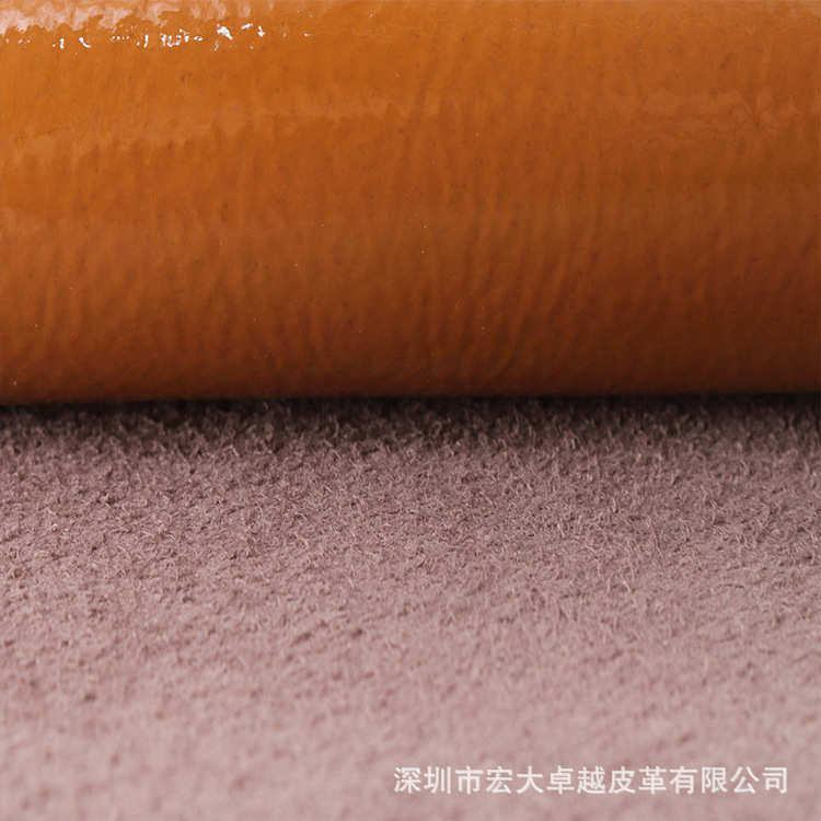 真超纤皮革1.0镜面防水漆皮褶皱鞋革箱包鞋面高光漆面超纤皮