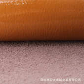 真超纤皮革1.0镜面防水漆皮褶皱鞋 面高光漆面超纤皮 革箱包鞋