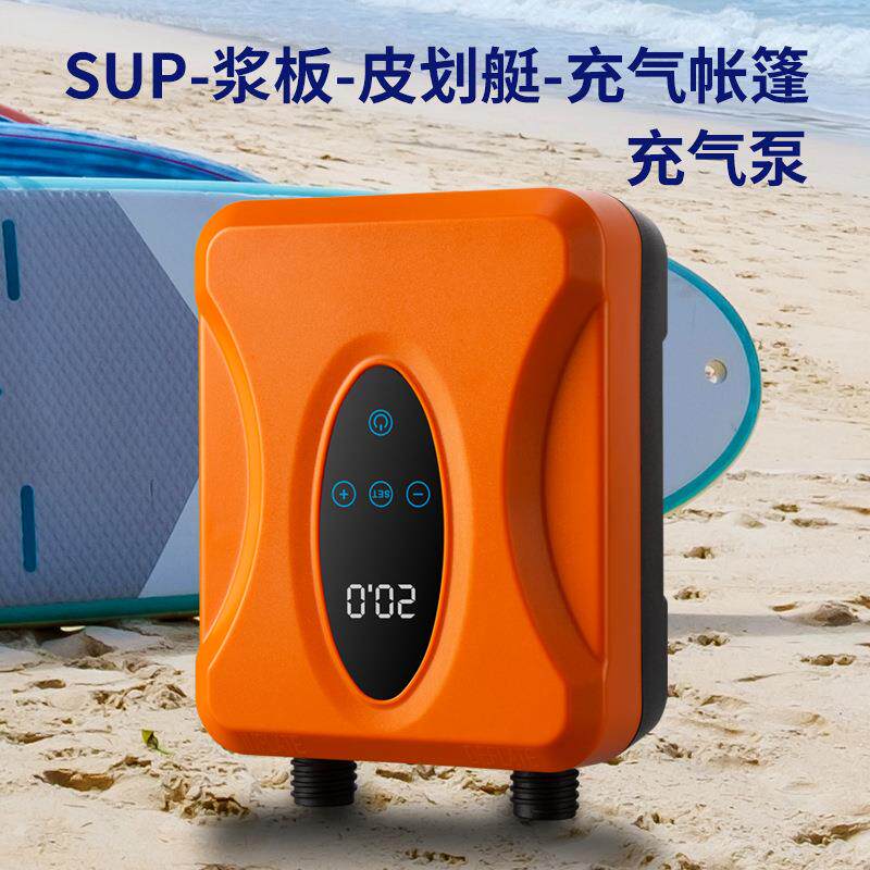 桨板帐篷冲锋舟橡皮艇充气船气垫浮台户外高压12伏电动车载充气泵