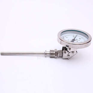 双金属温度计WSS 411径向型304不锈钢电接点温度计 481万向型WSS