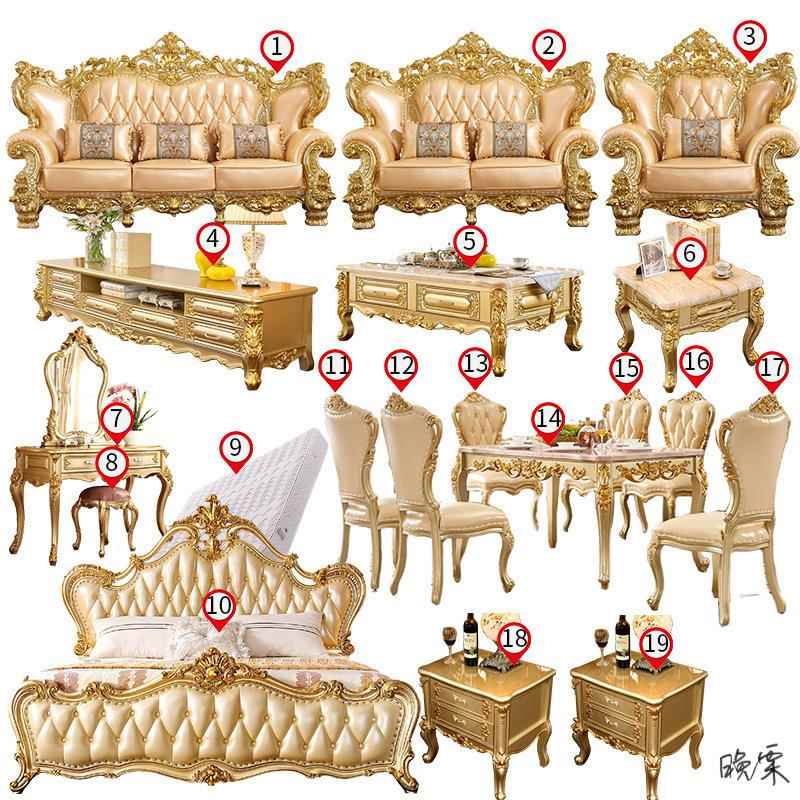 客厅视沙发茶几电全柜餐桌组全套GYR欧式合别墅屋家具欧美风