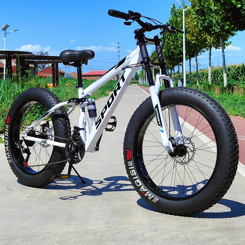 大轮胎登山自行车4.0超雪地车沙滩车减震变速越野双碟煞男女单车