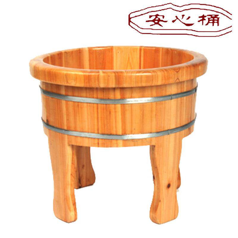 香杉木桶高脚桶木质足浴盆泡脚桶足疗桶老人专用脚盆高38包邮冬季
