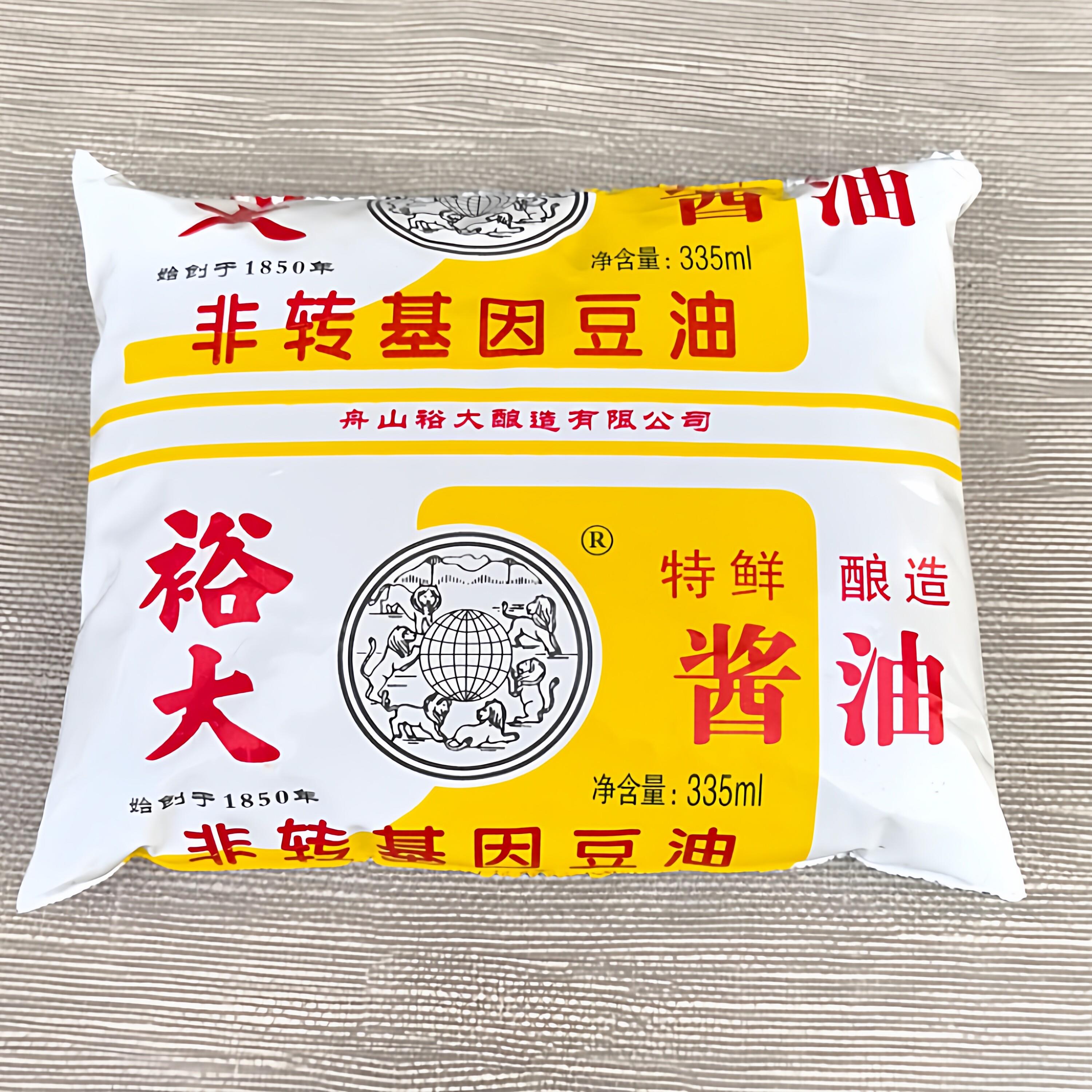 裕大特鲜酱油335毫升 黄豆酿造凉拌点蘸家用海鲜搭档商用提鲜调味