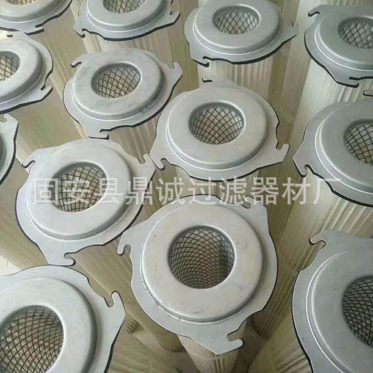 工业除尘滤芯滤筒卡式红色注铸胶三耳爪快拆搅拌站仓顶除尘器配件