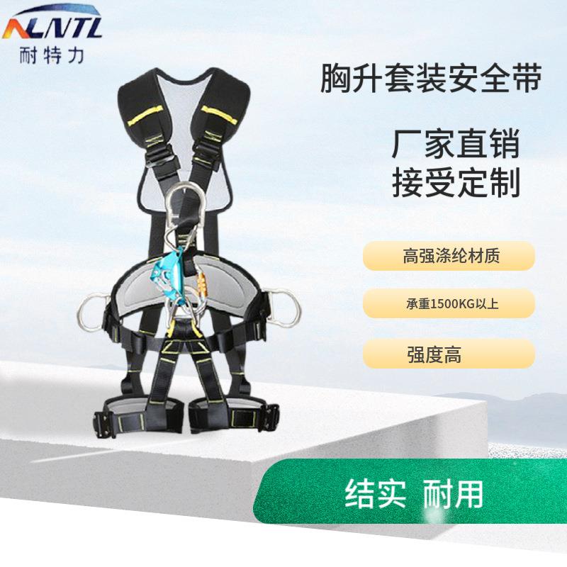 耐特力全身五点式安全带胸升套装安全带国标高空作业二保绳防坠落