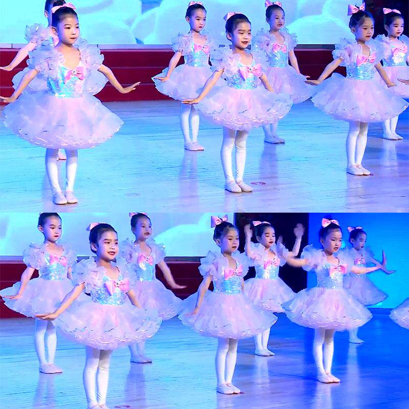 小小的我大大的光儿童表演出服六一幼儿园可爱亮片舞蹈服小公主裙