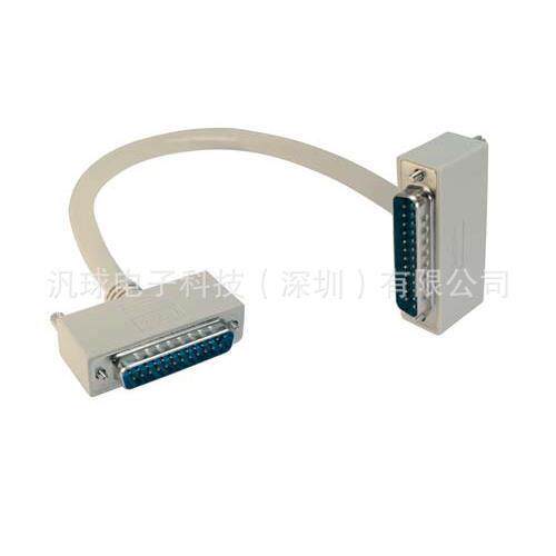 L-COM CSMNRA25-3MM 25针D-Sub线缆 DB25公头/直角3型出线公头