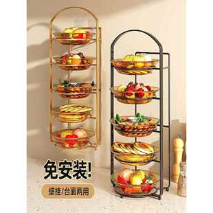 厨房多功能配盘子多层备菜置物架备盘子壁挂式收纳层架挂墙盘子架