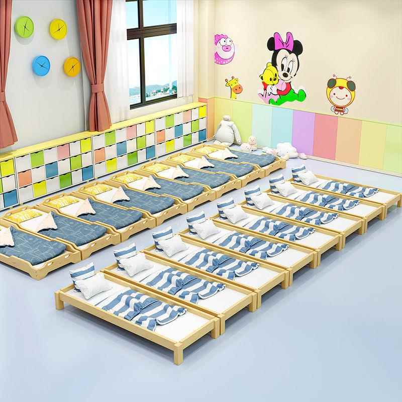 包邮幼儿床实木叠无品牌/叠床男女小生早园教托床管班儿学童午睡