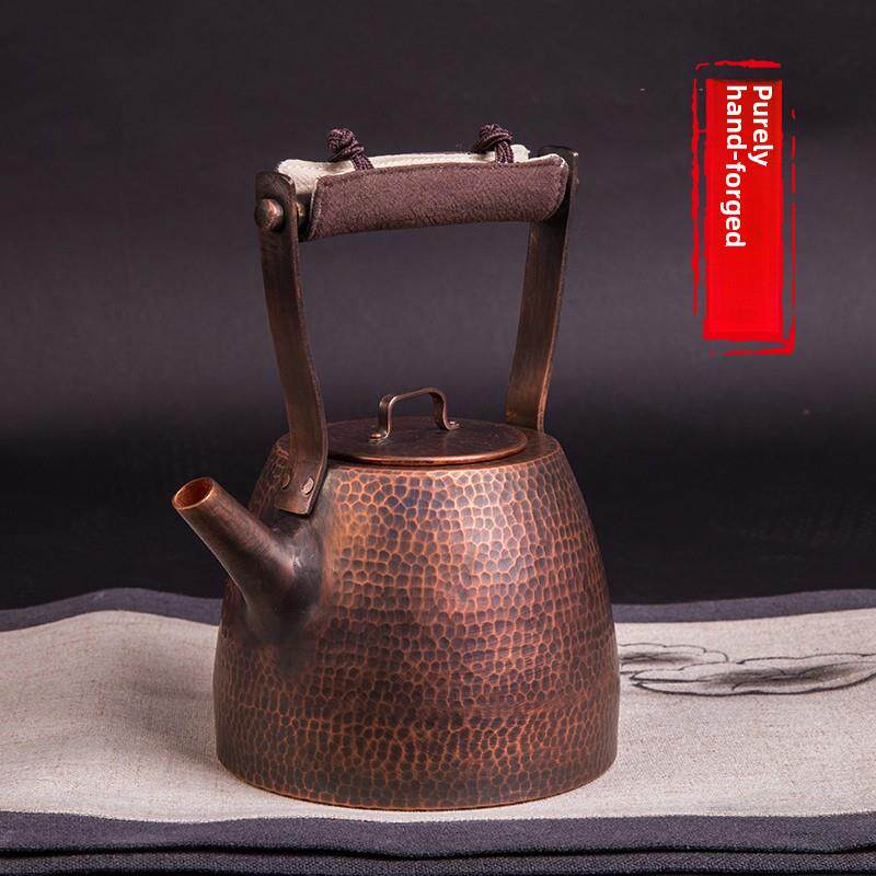 纯紫铜铜壶纯手工加厚烧水壶功夫茶具煮茶壶泡茶壶无涂层
