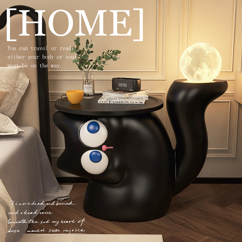 歪头猫床头柜代替品神器卧室床头置物架儿童床边储物柜创意小边柜