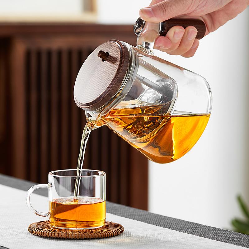 美斯尼M-P009玻璃茶壶泡茶家茶用飘逸杯水离分器泡2茶杯内胆茶具0