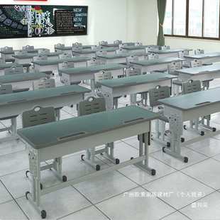 家用儿童学习写字桌辅导班培训 MHY学校初中小学生双人课桌椅套装