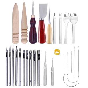 23件套皮革工具套装 手艺皮革工艺皮具套餐 挖槽器菱斩皮艺组合