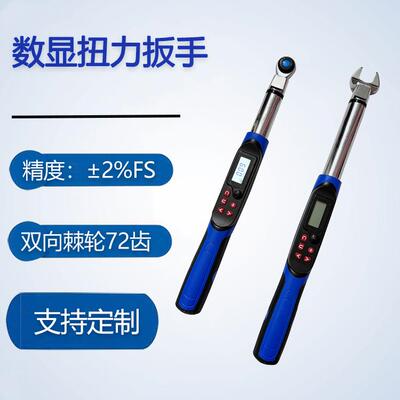 高精度电子数显扭力扳手方孔可换头开口数显扭矩扳手DG09-100