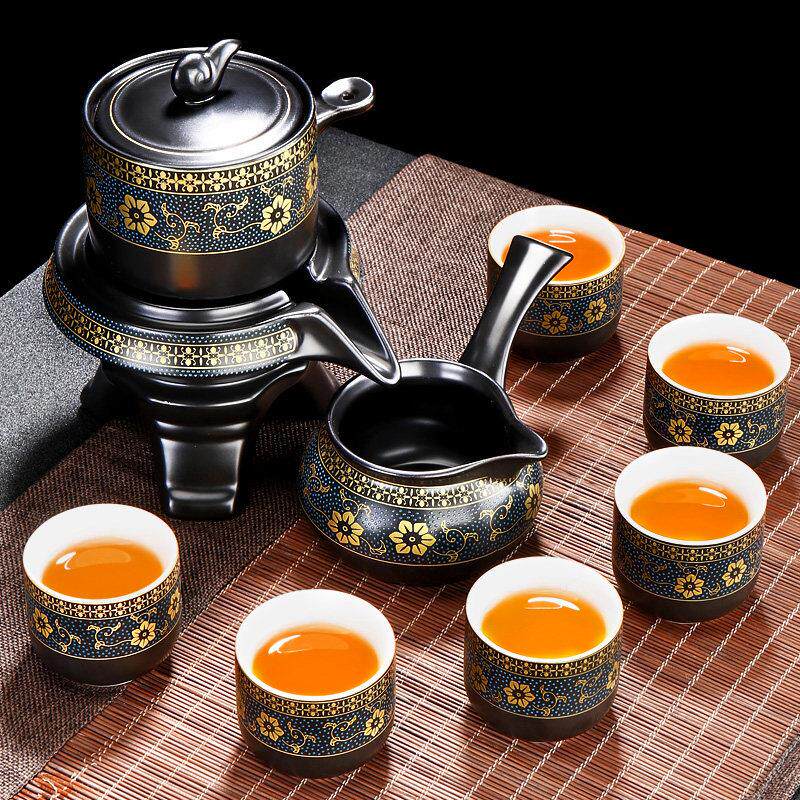 陶瓷功夫茶具套装家用办公室自动茶壶盖碗茶杯客厅懒人喝茶泡茶器