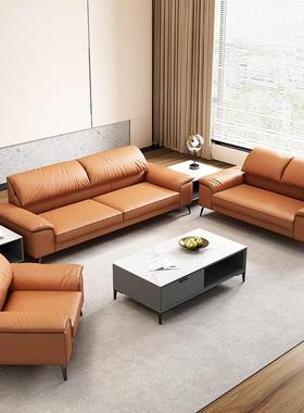 轻奢小户型办公沙发简室约接待SX-17商会务现代客三室人位茶几组