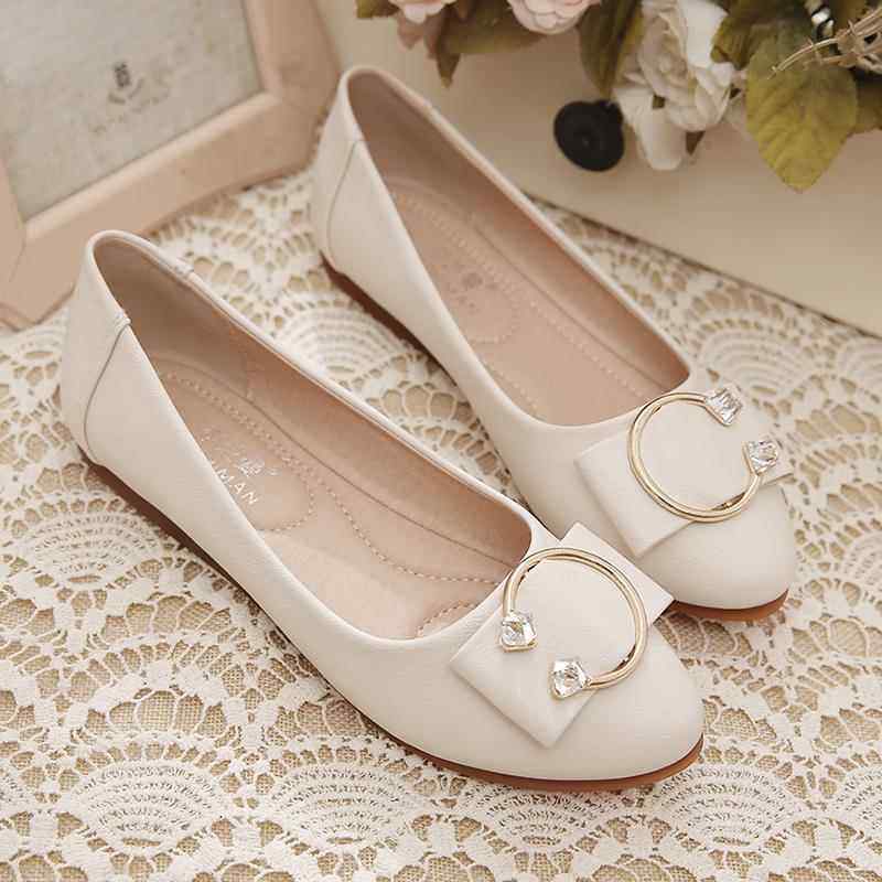 单鞋女春秋2026新款韩版浅口水钻软底防滑妈妈豆豆鞋四季平0123e,女鞋,乐福鞋（豆豆鞋）,淘宝优惠券,粉丝福利购,淘宝优惠卷